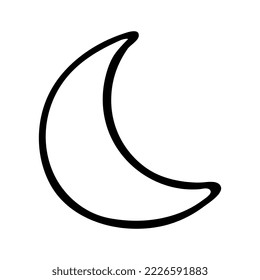 Doodle moon. Vector hand-drawn crescent