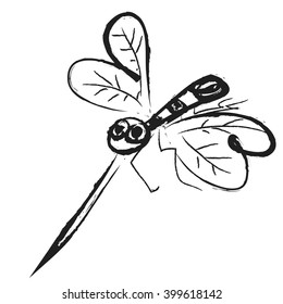 doodle mosquito, vector icon illustration
