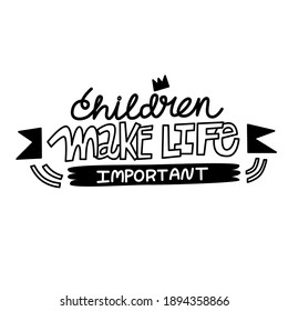 doodle motivational quote vector isolated, ideal for coloring, web, print
