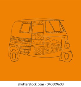doodle motocycle in vector