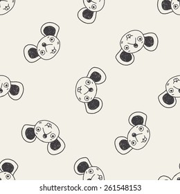 Doodle Mouse seamless pattern background