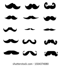 doodle Moustache icon illustration vector collection