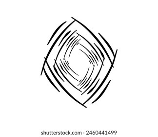 Doodle Movement Element vector design like tattoo isolated in white background