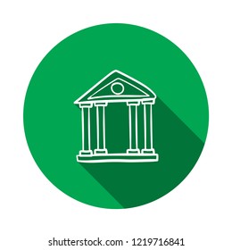 doodle museum icon with long shadow