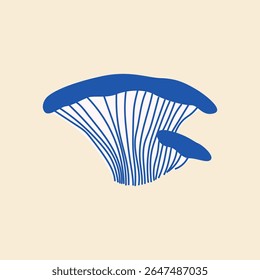 Doodle mushroom in folk boho style. Vector nature illustration in a Scandinavian style perfect for cards, poster, postcard, banner. Forest items