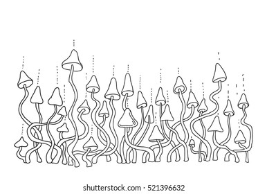 Doodle mushrooms 