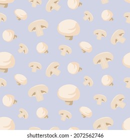 Hongos Doodle en un fondo sin fisuras.