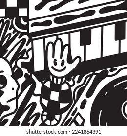 Doodle music bacground, suitable for poster design