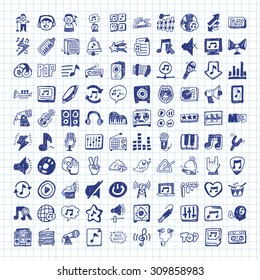 doodle music icons