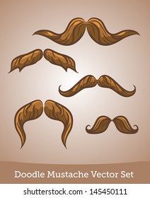 Doodle mustache set