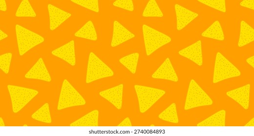 doodle nachos pattern background. tortilla chips pattern. nachos seamless pattern background.