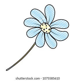 doodle natural flower plant style design