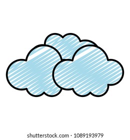 doodle nature clouds design weather in the sky