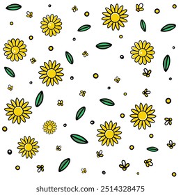 doodle nature draw graphic for decoration 