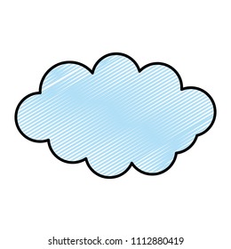doodle nature fluffy cloud weather in the sky