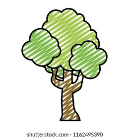 doodle nature tree stalk branches leaves