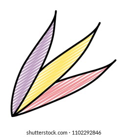 doodle nature tropical leaves plant style