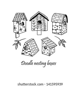 Doodle nesting boxes.