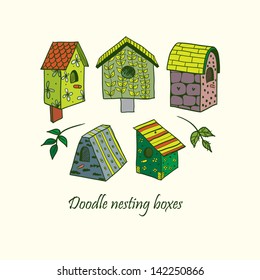 Doodle nesting boxes.