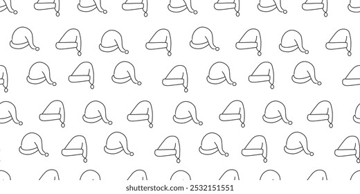 doodle new year Santa's red hats seamless pattern. Element for decoration design mail posts postcards poster print invitation background backdrop wrapping wallpaper banner textile