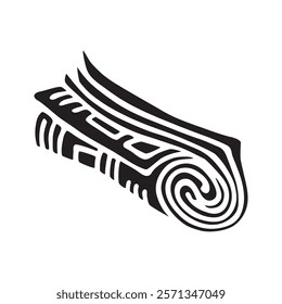 Doodle newspaper icon hand drawn in flat style