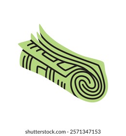 Doodle newspaper icon hand drawn in a modern minimalistic style