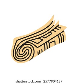 Doodle newspaper icon hand drawn in a modern minimalistic style