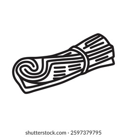 Doodle newspaper icon hand drawn with black line in freehand style