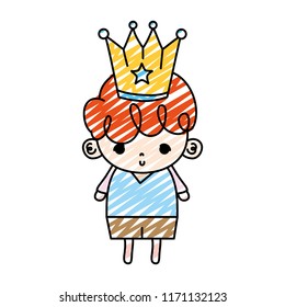 doodle nice boy child with metal crown