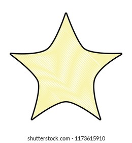 doodle nice bright star in the sky design