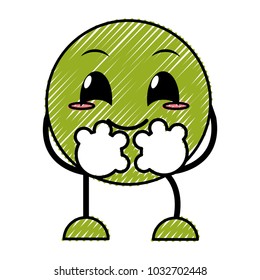 doodle nice emoji expression with arms and legs