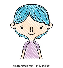 doodle nice man with hairstyle design and t-shirt