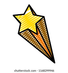 doodle nice shooting star art design