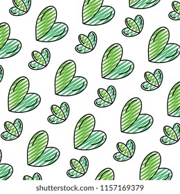 doodle nice tropical leaves plant background