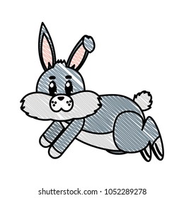 doodle nice wild rabbit animal running