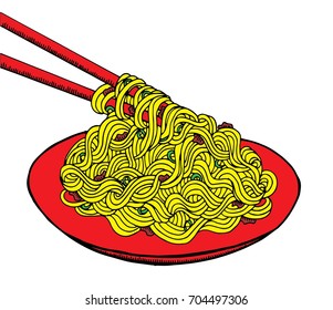 Doodle Noodle. hand drawing