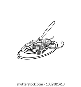 doodle Noodle icon vector 