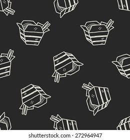 Doodle Noodle seamless pattern background