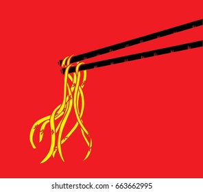 doodle Noodle at stick. hand drawing