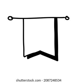 Doodle note. Diary notebook and paper sheet, hand drawn arrow sticker, vector memo for blank post