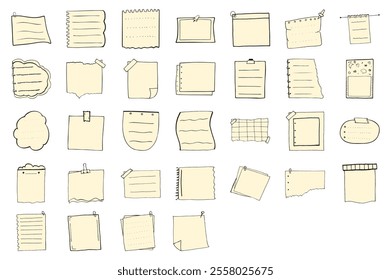 Doodle Note paper set drawing