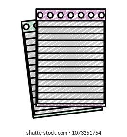 doodle notebook paper school education object