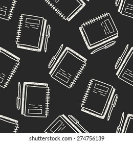doodle notebook seamless pattern background