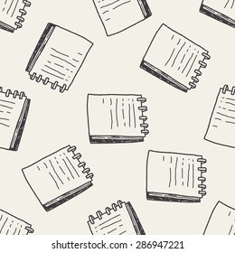 doodle notebook seamless pattern background