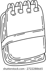 estilo de estrutura de tópicos de bloco de notas doodle