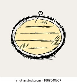 Doodle notepaper for messages ,vector illustration