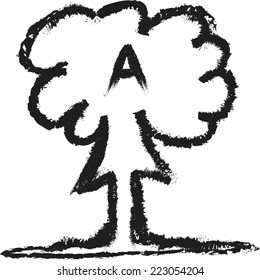 doodle nuclear mushroom cloud 