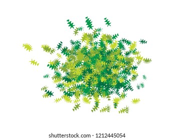 Doodle Oak Leaf Confetti. Flat Abstract Design