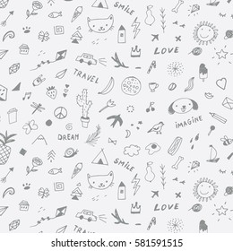 doodle objects pattern