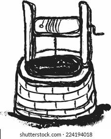 doodle old water well